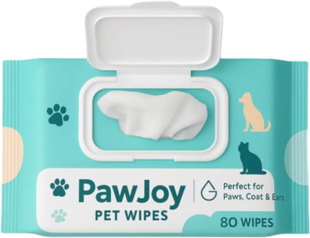 Paw Joy Anti-Bacterial Wet Wipes For Dogs & Cats | Cleansing | Deodorising & Grooming | 80 Wipes
