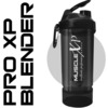 Musclexp Gym Shaker Pro Xp Blender 650 Ml With Compartment For Protein Sipper Bottle (Black)