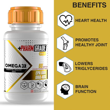 Pharmgrade Omega 3x(60 Softgel)gold Series