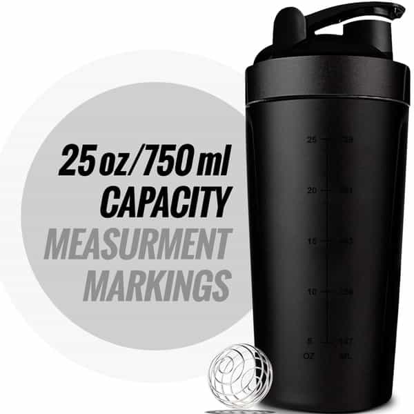 Musclexp Gym Shaker Classic Xp 50 Ml For Protein Pre Workout And Bcaas Bpa Free Bottle (Black)