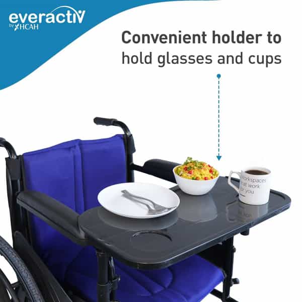 Everactiv Economy Wheelchair | Multipurpose Tray | Blue
