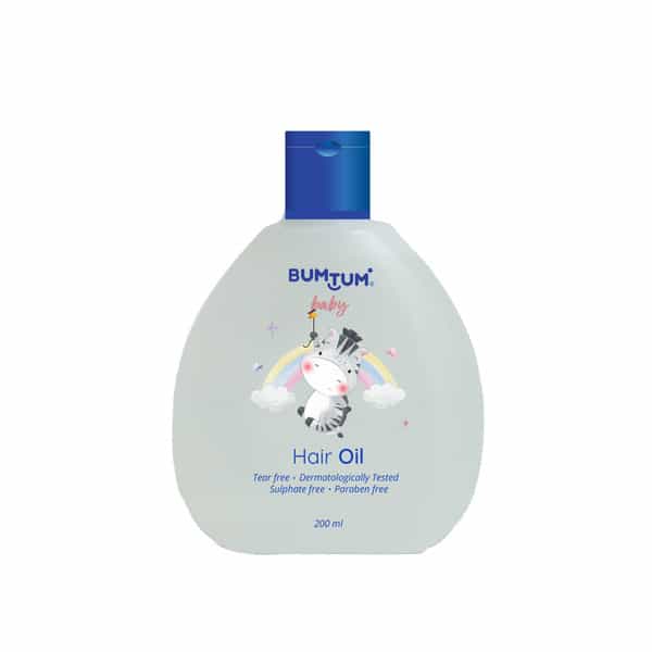 Bumtum Baby Hair Oil | Non-Sticky | Paraben & Sulfate Free | Derma Tested - 200 Ml