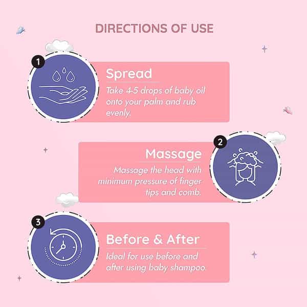 Bumtum Baby Hair Oil | Non-Sticky | Paraben & Sulfate Free | Derma Tested - 200 Ml