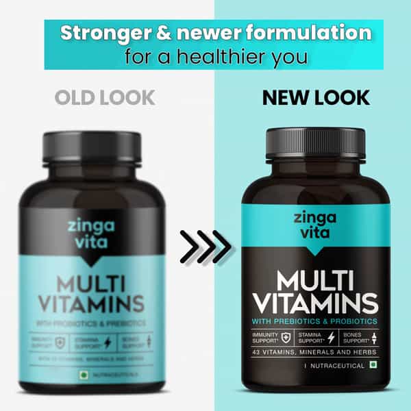 Zingavita Multivitamin With Biotin Zinc Sugar Free Veg Supplement 120 Tablets