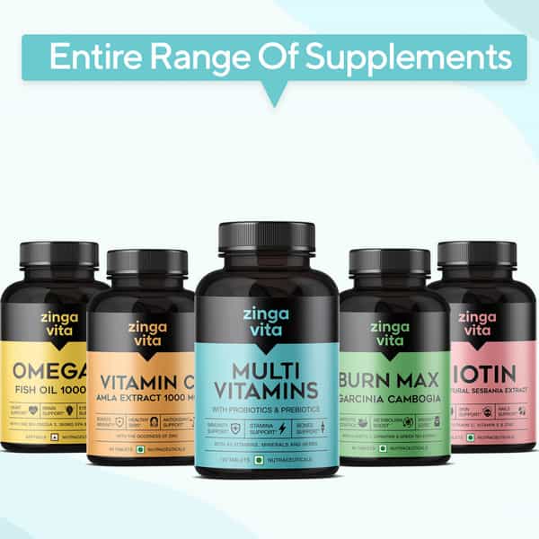 Zingavita Multivitamin With Biotin Zinc Sugar Free Veg Supplement 120 Tablets