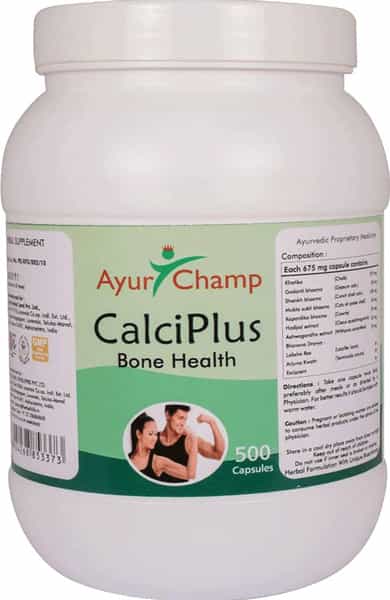 Ayur Champ Calciplus - 500 Capsules Pack Of 2
