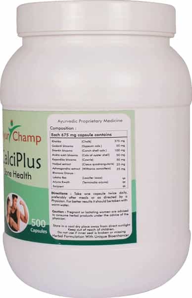 Ayur Champ Calciplus - 500 Capsules Pack Of 2