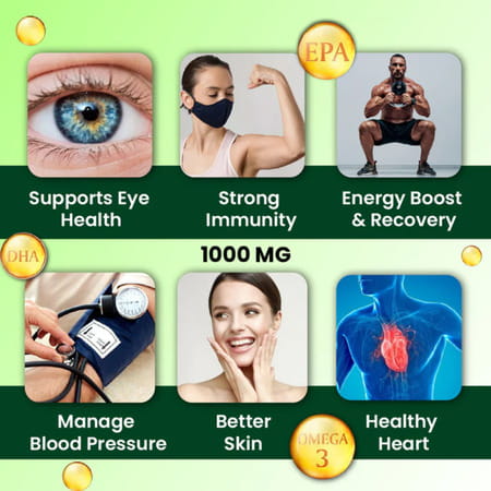 Cipzer Omega-3 Fish Oil Softgel 30 Capsules | Supports Heart Health & Wellness