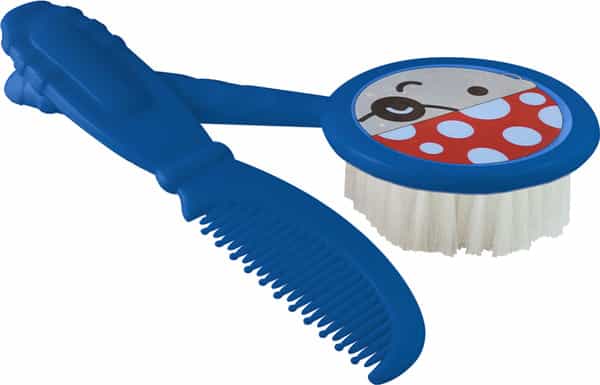 Beebaby Soft Brush And Comb Set For Newborn Babies Round Shape (Blue)