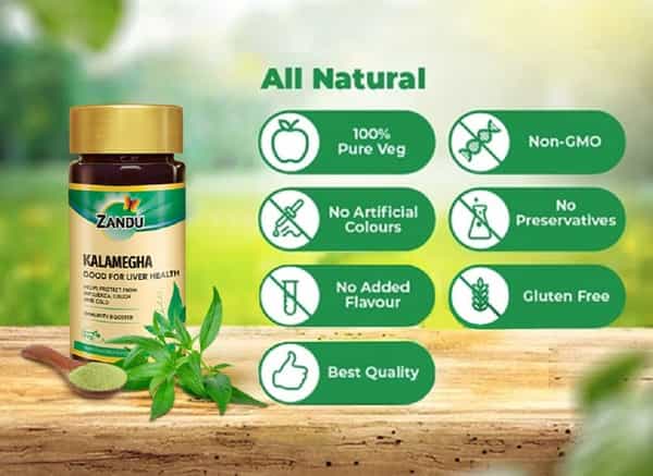 Zandu Kalamegha Pure Herb Veg Capsules Bottle Of 60