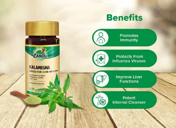 Zandu Kalamegha Pure Herb Veg Capsules Bottle Of 60