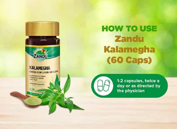 Zandu Kalamegha Pure Herb Veg Capsules Bottle Of 60