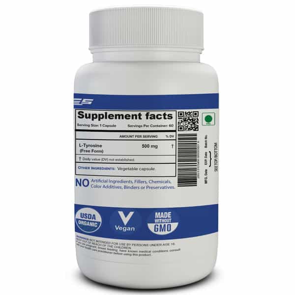 Nutrija L-Tyrosine 500Mg - 60 Capsules