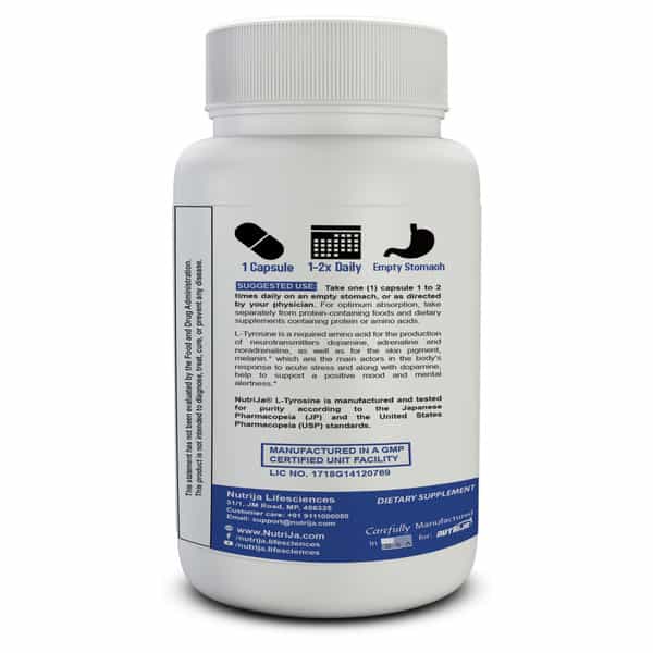 Nutrija L-Tyrosine 500Mg - 60 Capsules