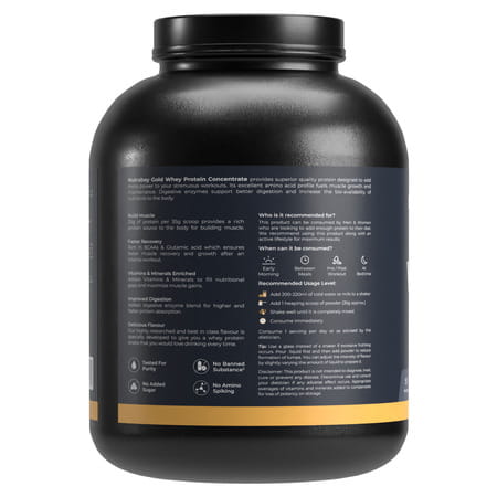 Nutrabay Gold 100% Whey Protein Concentrate Vanilla Ice Cream - 2kg