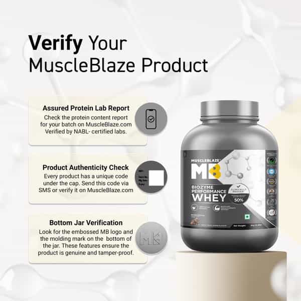 Muscleblaze Biozyme Performance Whey Protein Powder | Rocky Road Fudge (2Kg) | 25G Protein Per Scoop