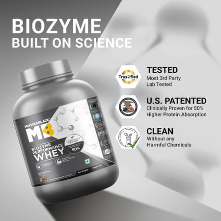 Muscleblaze Biozyme Performance Whey Protein Powder | Rocky Road Fudge (2kg) | 25g Protein Per Scoop