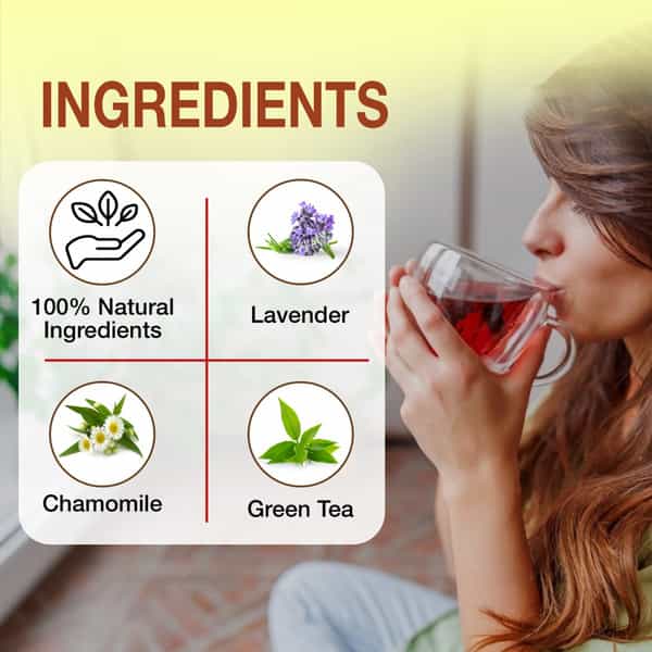 Baidyanath Trusoul Green Tea Sleep & Relax 25 Bags | Calm Wellness