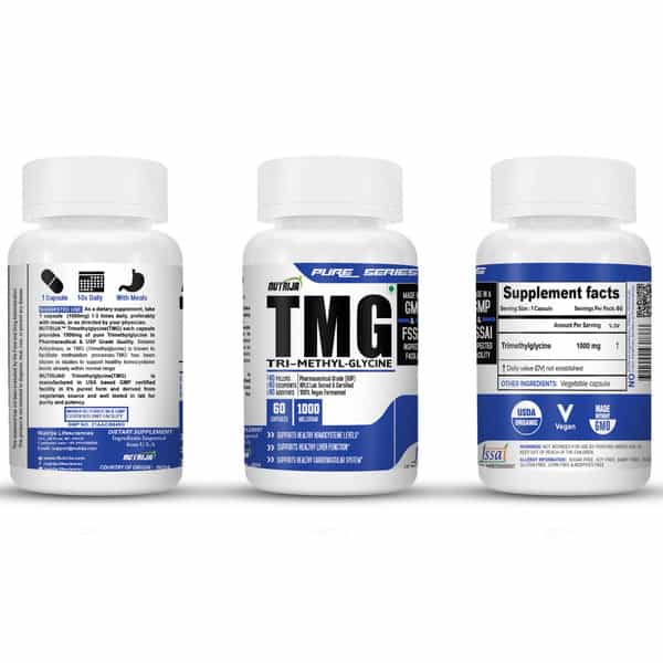 Nutrija-Trimethylglycine (Tmg) 1000Mg - 120 Capsules