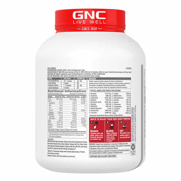 Gnc Pro Performance 100% Whey Protein Powder, 1.8 Kg | 24G Protein, 5.5 Grams Bcaa|Chocolate Supreme