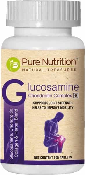 Pure Nutrition Glucosamine Chondroitin Complex With Herbal Extracts | Joints & Supports | 60 Pills