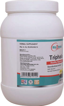 Way2herbal Triphala Tablets Healthy Digestion 500mg - 700 Tablets Value Pack