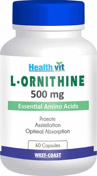 Healthvit L-Ornithine 500 Mg - 60 Capsules