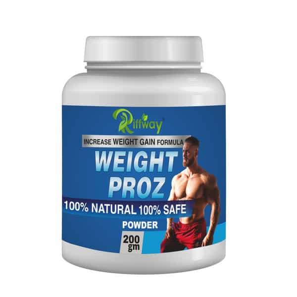 Riffway Weight Proz Weight Gain Powder | Safe & Effective Way For Your Weight Gain Goals (1X200gm)