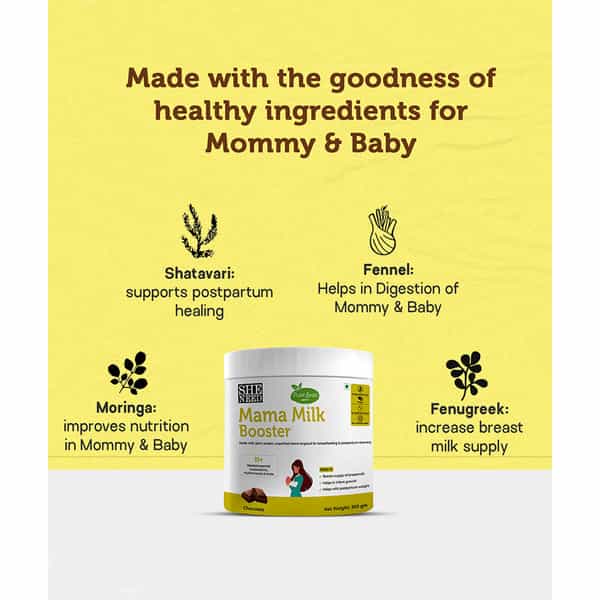 Sheneed Plant Based Mama Milk Booster For Sleep | Lactation | Fatigue | Weight Management - (300Gms)