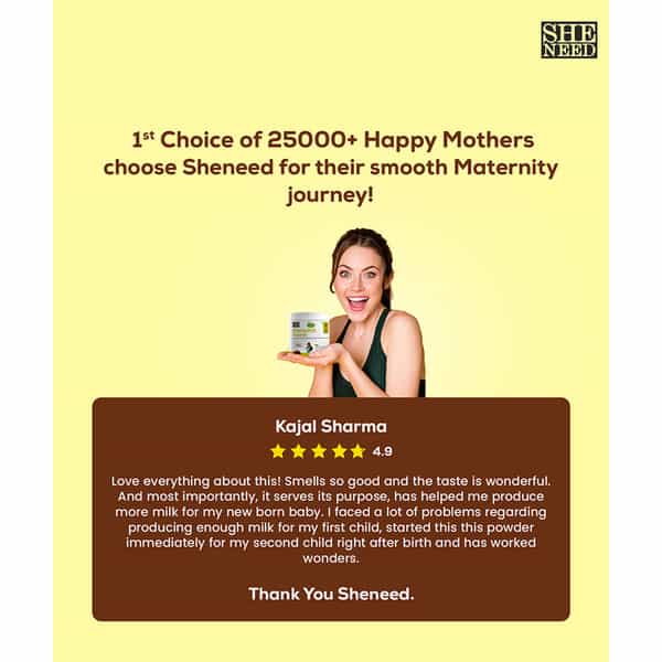 Sheneed Plant Based Mama Milk Booster For Sleep | Lactation | Fatigue | Weight Management - (300Gms)