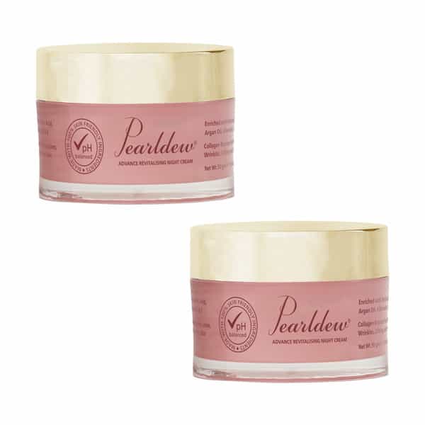 Pearldew Advance Revitalising Night 50 Gm Tube | Argan Oil & Butters (Pack Of 4)