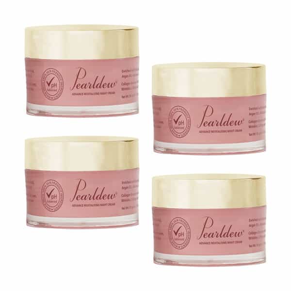 Pearldew Advance Revitalising Night 50 Gm Tube | Argan Oil & Butters (Pack Of 4)