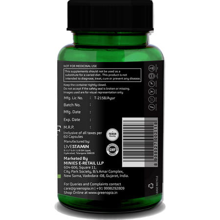 Greenopia Moringa Oleifera Leaf 60 Vegetarian Capsules