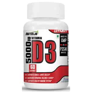 Nutrija Vitamin D3 5000iu Supplement (120 Capsules)