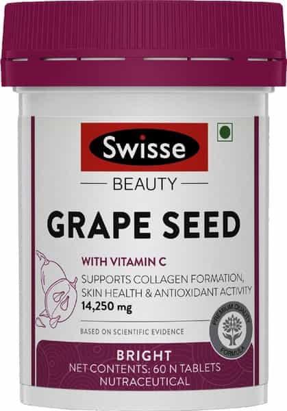 Swisse Ultiboost Grape Seed Supplement With Vitamin C For Healthy Skin - 60 Tablets