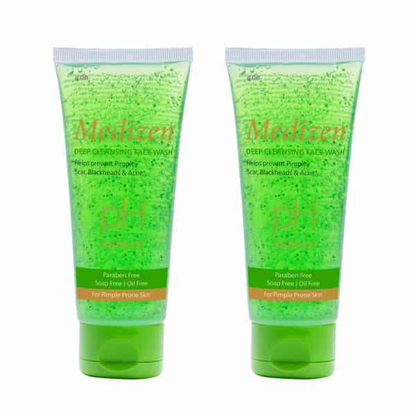 Medizen Deep Cleansing Face Wash 100 Ml | Neem & Aloe Vera | Paraben Free (Pack Of 2)