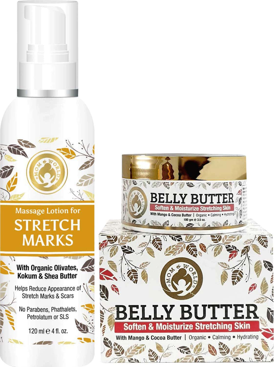 Mom & World Moisturizing Care- Stretch Marks Lotion 120ml + Belly Butter 100g