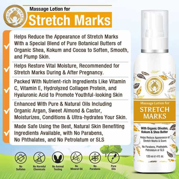 Mom & World Moisturizing Care- Stretch Marks Lotion 120Ml + Belly Butter 100G
