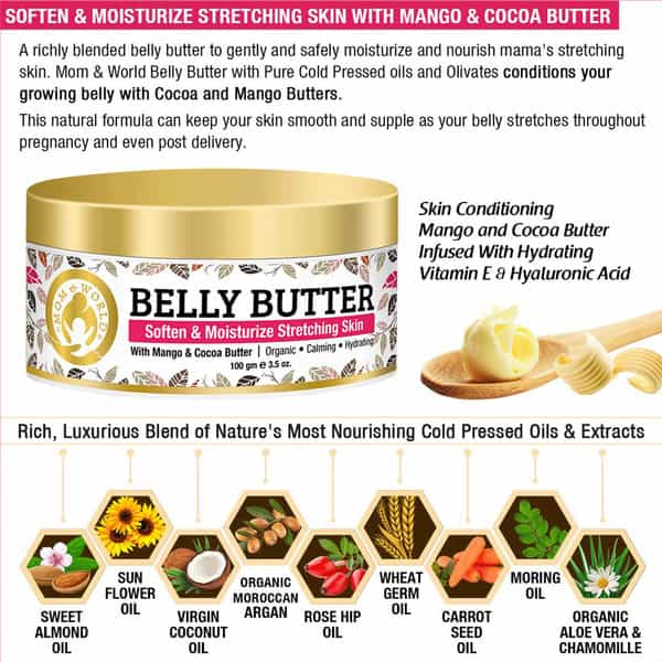 Mom & World Moisturizing Care- Stretch Marks Lotion 120Ml + Belly Butter 100G