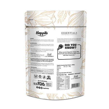 Happilo Essentials Raw Peanut 500g