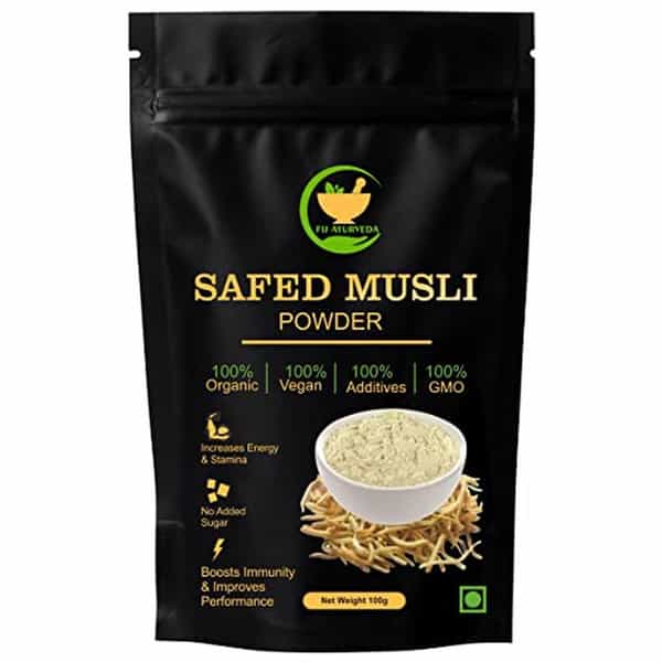 Fij Ayurveda Safed Musli Powder (Chlorophytum Borivilianum) For Men & Women - 100Gm