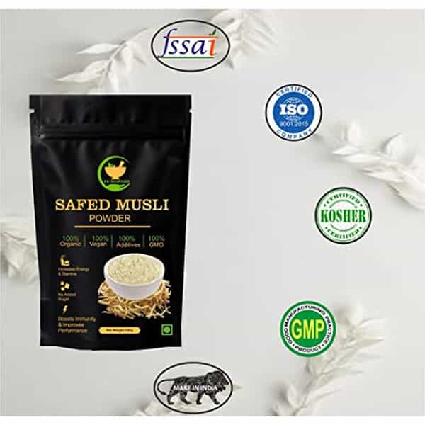 Fij Ayurveda Safed Musli Powder (Chlorophytum Borivilianum) For Men & Women - 100Gm