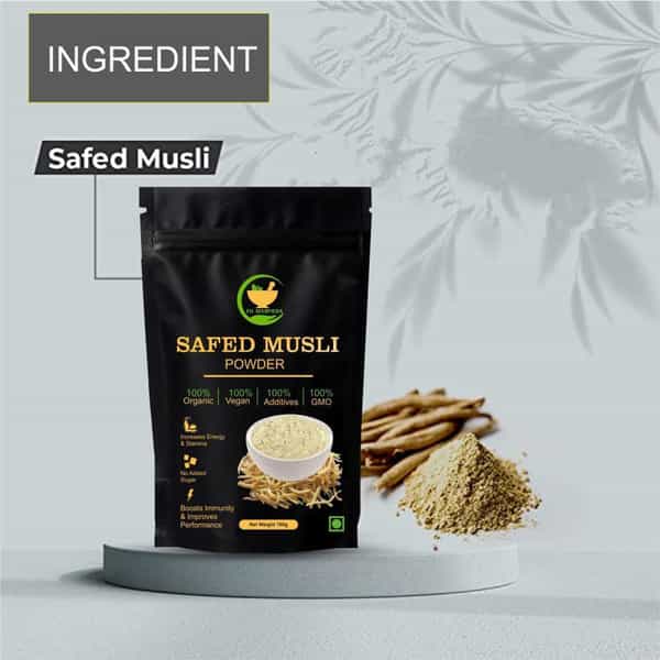 Fij Ayurveda Safed Musli Powder (Chlorophytum Borivilianum) For Men & Women - 100Gm