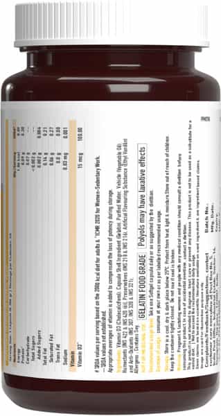 Truebasics Vitamin D3 600 Iu (50 Capsules) | For Strong Bones | Muscle Strength & Immunity