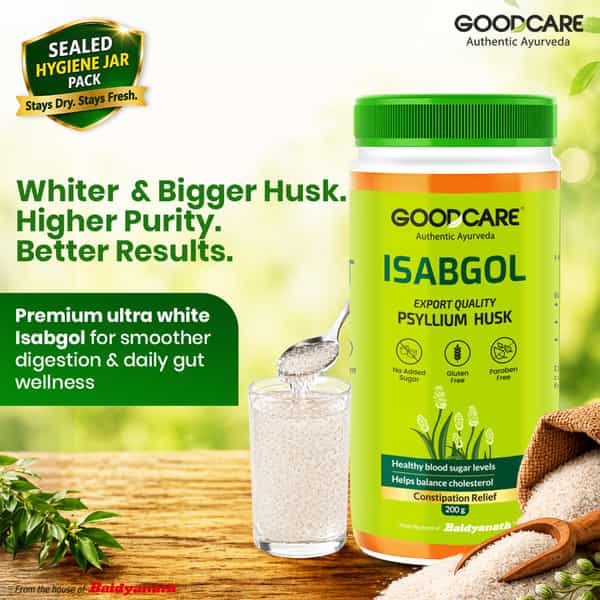 Goodcare Isabgol By Baidyanath | Adults | Psyllium Husk | 200 G | Pack Of 1