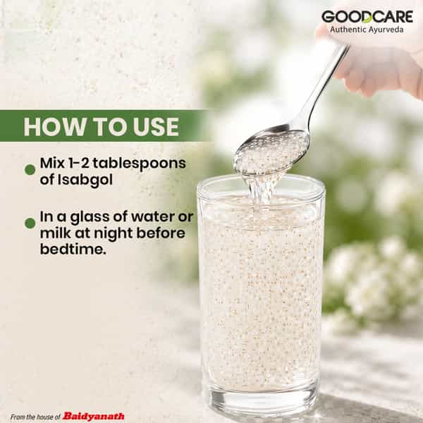 Goodcare Isabgol By Baidyanath | Adults | Psyllium Husk | 200 G | Pack Of 1