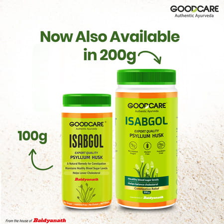 Goodcare Isabgol By Baidyanath | Adults | Psyllium Husk | 200 G | Pack Of 1