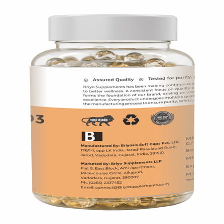 Briyo Vitamin D3 1000 Iu 90 Softgel Capsules