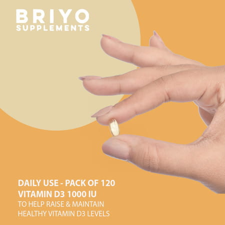 Briyo Vitamin D3 1000 Iu 90 Softgel Capsules