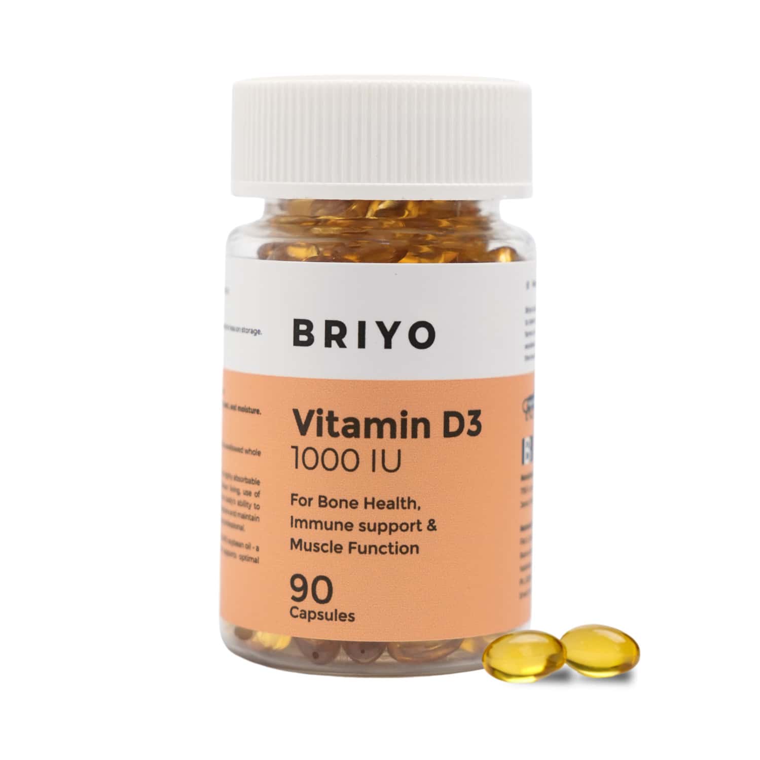 Briyo Vitamin D3 1000 Iu 90 Softgel Capsules